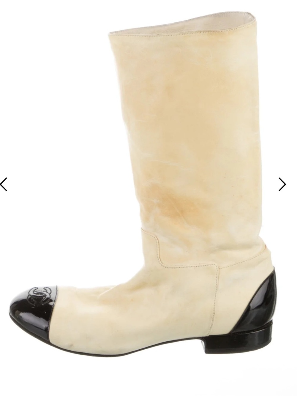 CHANEL Spring 2006 Couture Interlocking CC Logo Boots